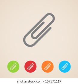 vector paper clip icons