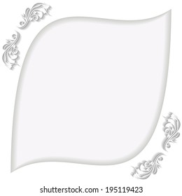 vector of paper corner ornament with shadow  for invitation card or other your ideas