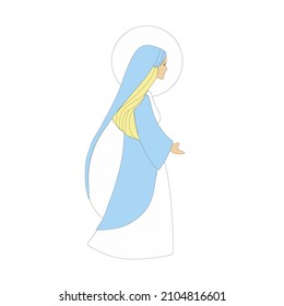 vector Paper craft Saint Mary