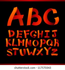 vector of paper crafting alphabets