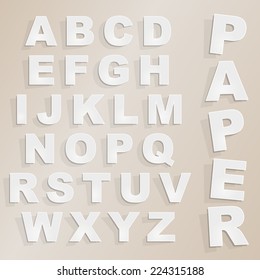 Vector Paper Cut Alphabet