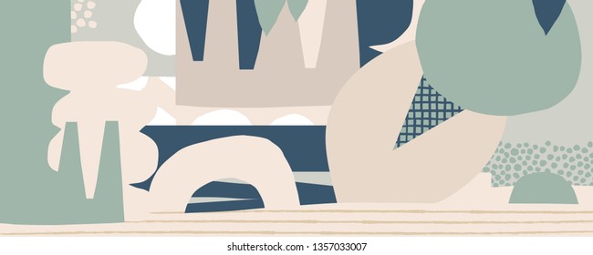 Banner de intercalación de papel vectorial con colchón neutro
