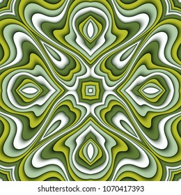Vector paper cut color waves modern background. Trendy craft style illustration. 3d effect imitation