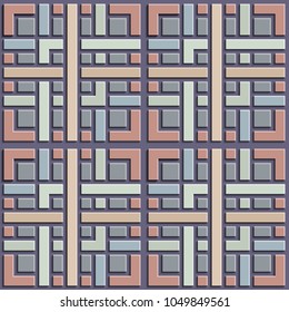 Vector paper cut geometric modern background. Trendy craft style illustration. 3d effect imitation