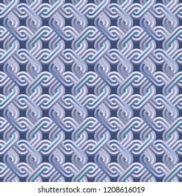 Vector paper cut geometric modern background. Trendy craft style illustration. 3d effect imitation