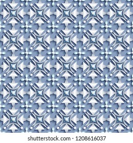 Vector paper cut geometric modern background. Trendy craft style illustration. 3d effect imitation