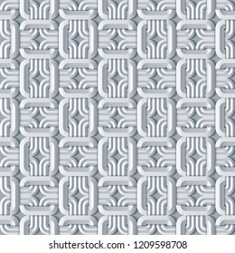 Vector paper cut geometric modern background. Trendy craft style illustration. 3d effect imitation