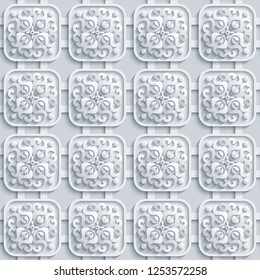 Vector paper cut geometric modern background. Trendy craft style illustration. 3d effect imitation