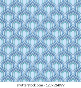Vector paper cut geometric modern background. Trendy craft style illustration. 3d effect imitation