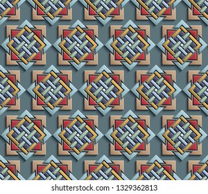 Vector paper cut geometric modern background. Trendy craft style illustration. 3d effect imitation