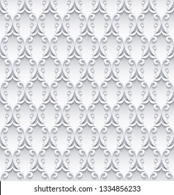 Vector paper cut geometric modern background. Trendy craft style illustration. 3d effect imitation