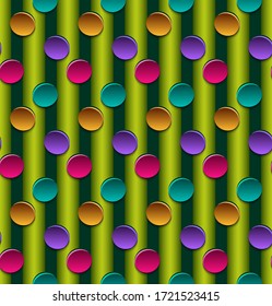 Papel vectorial corte fondo geométrico moderno. Estilo artesanal a la moda, sin fisuras. Imitación de efecto 3d