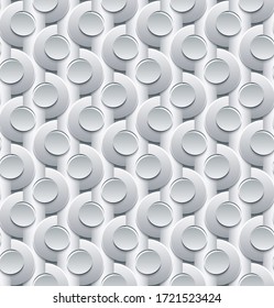 Vector paper cut geometric modern background. Trendy craft style seamless pattern. 3d effect imitation