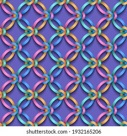 Vector paper cut geometric modern background. Trendy craft style illustration. 3d effect imitation