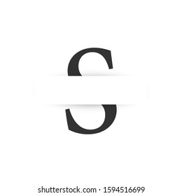 vector paper cut initial letter s logo design template