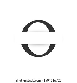 vector paper cut initial letter o logo design template