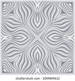 Vector paper cut lines modern background. Trendy craft style illustration. 3d effect imitation