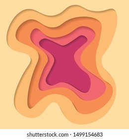 Vector paper cut out abstract background template