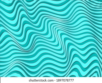 Vector paper cut water waves ripple design for presentation, flyer, poster. 3D trendy background with papercut wavy stripe shapes. Paper cutout background for brochure. Water ripple, abstract waves