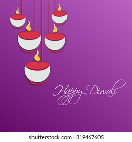 Vector Paper Diwali Diya