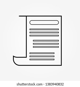 Vector paper document icon.Document Icon of simbol.