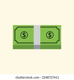 icono del logotipo del dólar en papel vector. en un sencillo estilo de ilustración plana. bien para la educación, los negocios, las finanzas, etc.