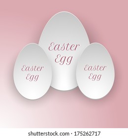 vector paper easter egg template for cards and greetings