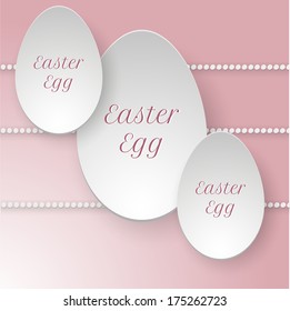 vector paper easter egg template for cards and greetings