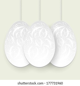 vector paper easter egg template for cards and greetings