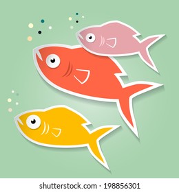 Vector Paper Fish Illustration