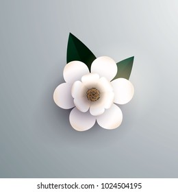 vector paper flower origami icon