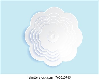 vector paper flower origami icon