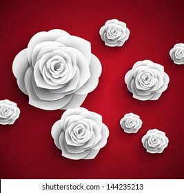 Vector Paper Flowers Rose