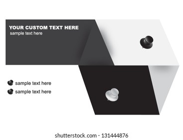 Vector: Paper fold Yin-Yang background template