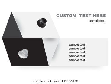 Vector: Paper fold Yin-Yang background template
