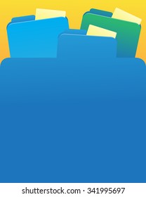 Vector of paper folder with copy space.