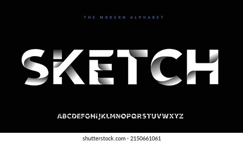 Vector Of Paper Folding Font Alphabet, Alphabet Letters And Numbers