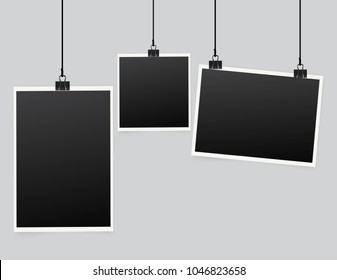 Vector paper frame isolated on white