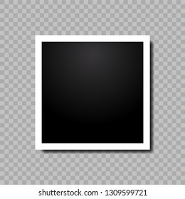 Vector paper frame isolated on transparent background - Vector