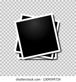 Vector paper frame isolated on transparent background - Vector