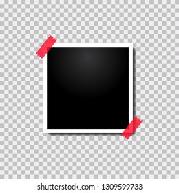 Vector paper frame isolated on transparent background - Vector