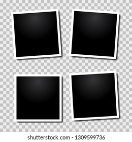 Vector paper frame isolated on transparent background - Vector