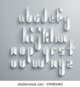 Vector Paper Graphic Alphabet Set