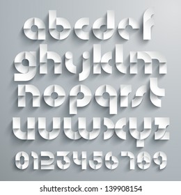 Vector Paper Graphic Alphabet Set