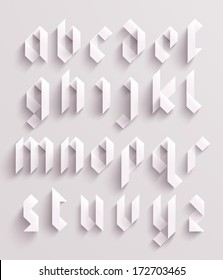 Vector Paper Graphic Alphabet Set