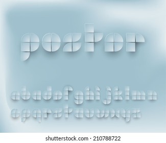 Vector Paper Graphic Alphabet Set