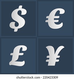 Vector Paper Graphic Alphabet Set Symbols