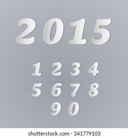Vector Paper Graphic Alphabet Set - Numbers