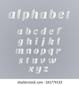 Vector Paper Graphic Alphabet Set - Lowercase
