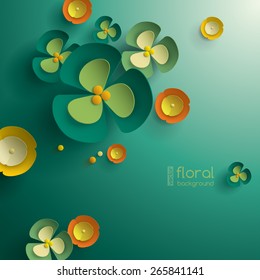 Papel vectorial gráfico de motivos florales